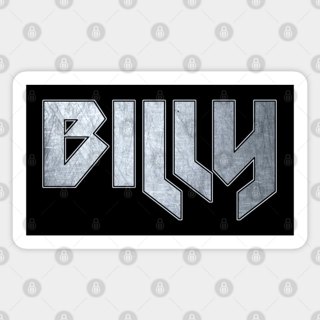 Heavy metal Billy Sticker by KubikoBakhar